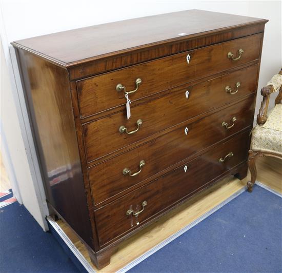 An early 19th century mahogany chest of drawers, W.119cm